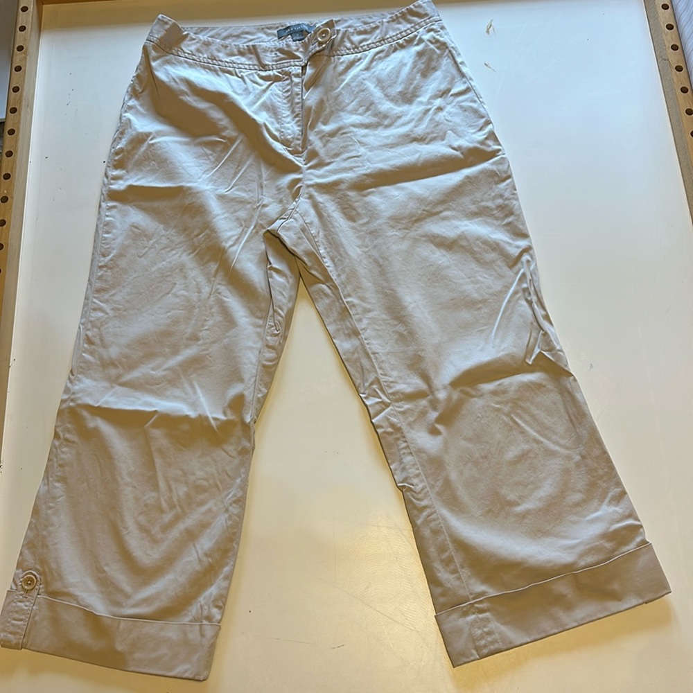 Ann Taylor Khaki Cropped Pant